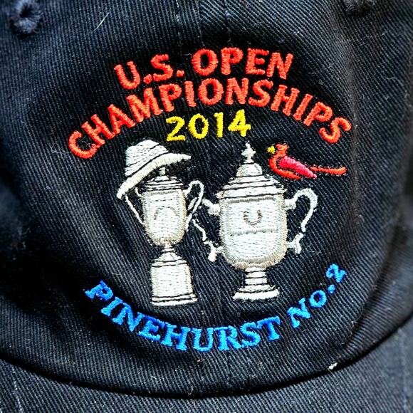 2014 US Open Championships Hat Cap Pinehurst No. 2 StrapBack USGA MEMBER Black - Picture 1 of 8